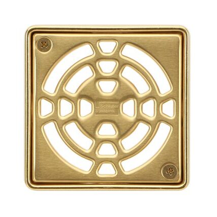 KERDI-DRAIN GRATE KIT CLASSIC 4" VINTAGE GOLD