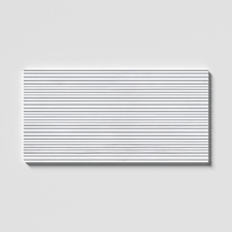 Marble Systems - Bianco Dolomiti Honed Thin Fluted Marble Tile 18x36 - ML01046