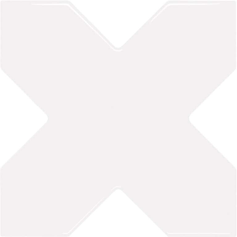 Moorish Blanco Gloss Cross - Mir Mosaic - MOR-BLN-CR