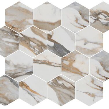 CALACATTA BOLD (HEXAGON) - SATIN MATTE - 3x3