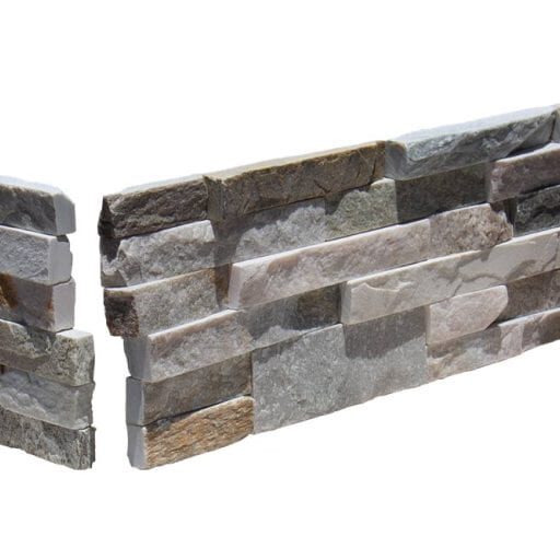 Nepal Golden Sand Qurtz 6 Row 6X18 Splitface Ledger Panel Corner #LPC66618SF - Icontile - LPC66618SF
