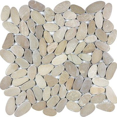 RIVER PEBBLES FLAT CUT TAUPE BLEND MOSAIC