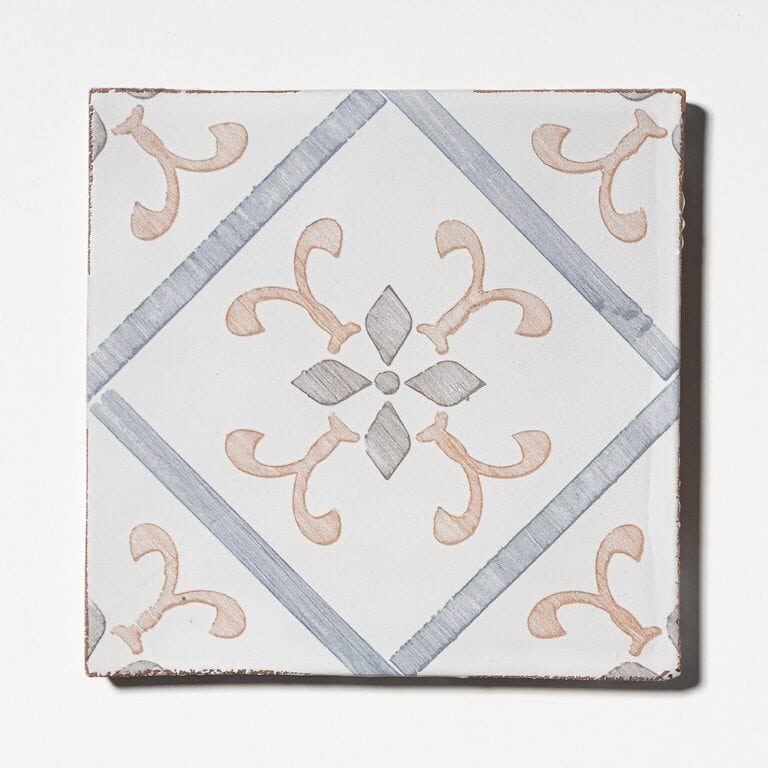 Marble Systems - Tudor Flourish Matte Ceramic Tile 6x6 - TL80652