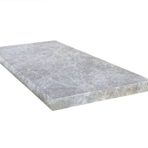 Tundra Marble Leathered Bullnose Single Sided  Pool Coping - Icontile - PC51201224