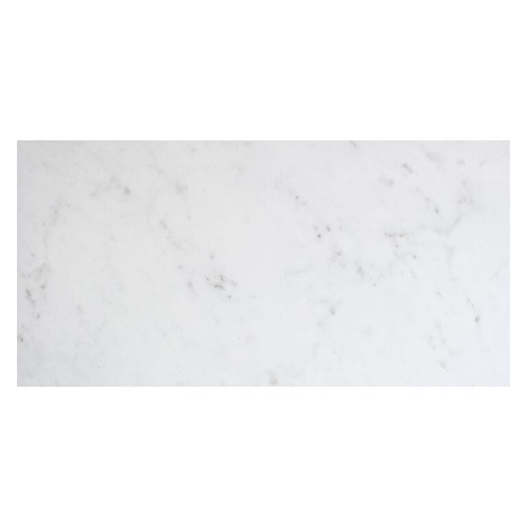 Marble Systems - Bianco Carrara Polished Marble Look Porcelain Tile 12x24 - WNB00337