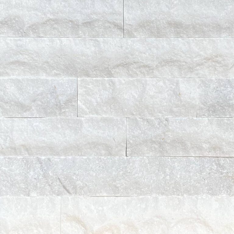 White Marble 4 x Free Length SplitFace - Icontile - 1074FREESF