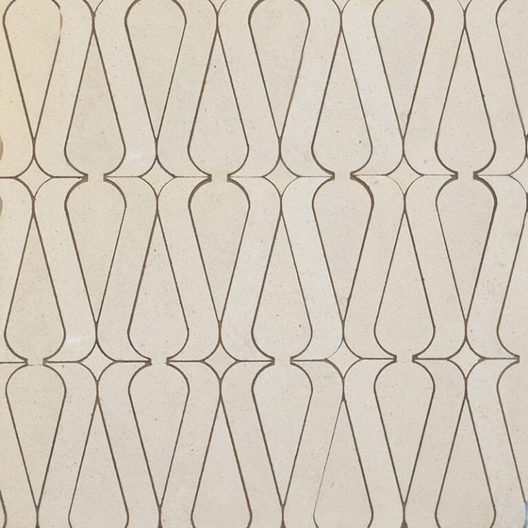 Marble Systems - Linon Champagne Honed Limestone Waterjet Decos 8 1/4x12 11/32 - XTA02001