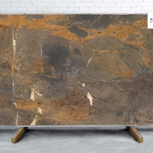 Marble Systems - Fossil Brown A Lappato Lucido Porcelain Slab 64x128 - YEM00927