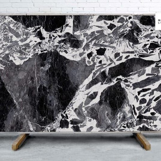 Marble Systems - Nero Antico A Lappato Lucido Porcelain Slab 64x128 - YEM00931