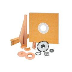 KERDI-SHOWER-KIT 48" x 48" ABS Flange 2" with Stainless Steel Grate