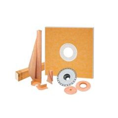 KERDI-SHOWER-KIT 48" x 48" PVC Flange 2"