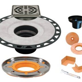 KERDI-DRAIN-A 5-1/2 ADAPT KIT 4" SS GRATE