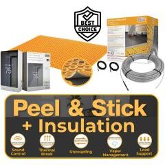 All in One Floor Heating Kit with 102 sq ft Cable