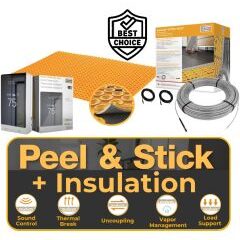 All in One Floor Heating Kit with 11 sq ft Cable